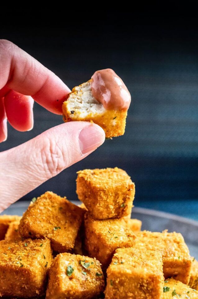 Crispy Baked Tofu Nuggets Recipe - Yummy and fully