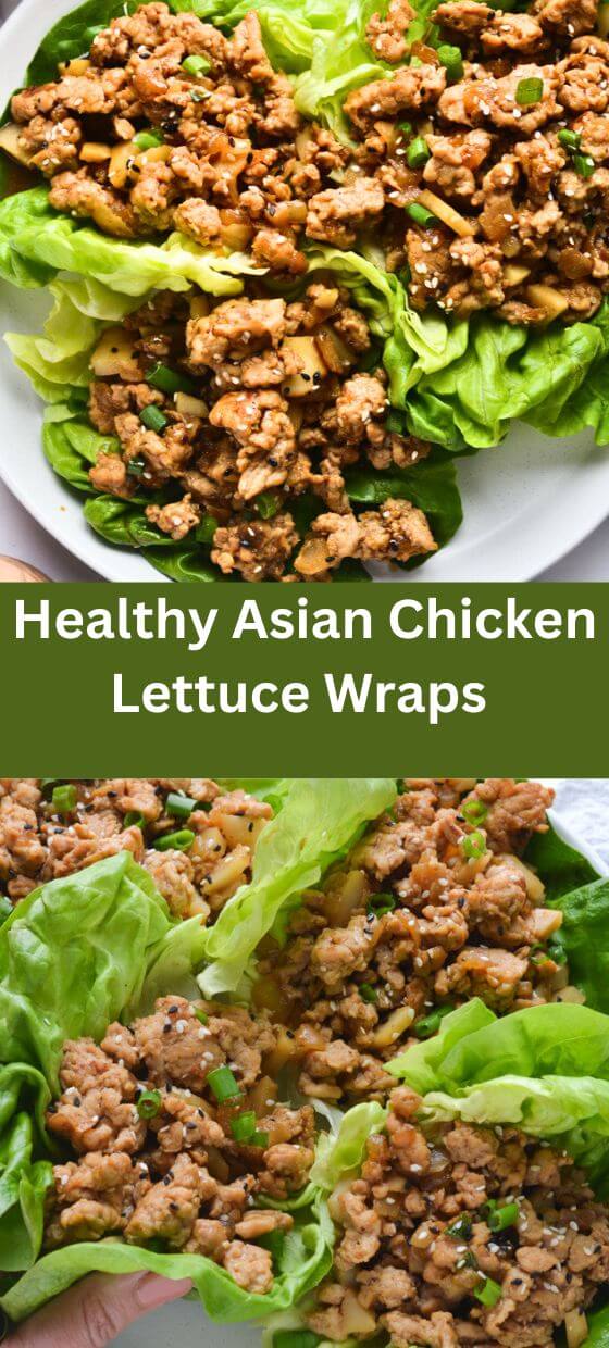 Healthy Asian Chicken Lettuce Wraps - Yummy and fully