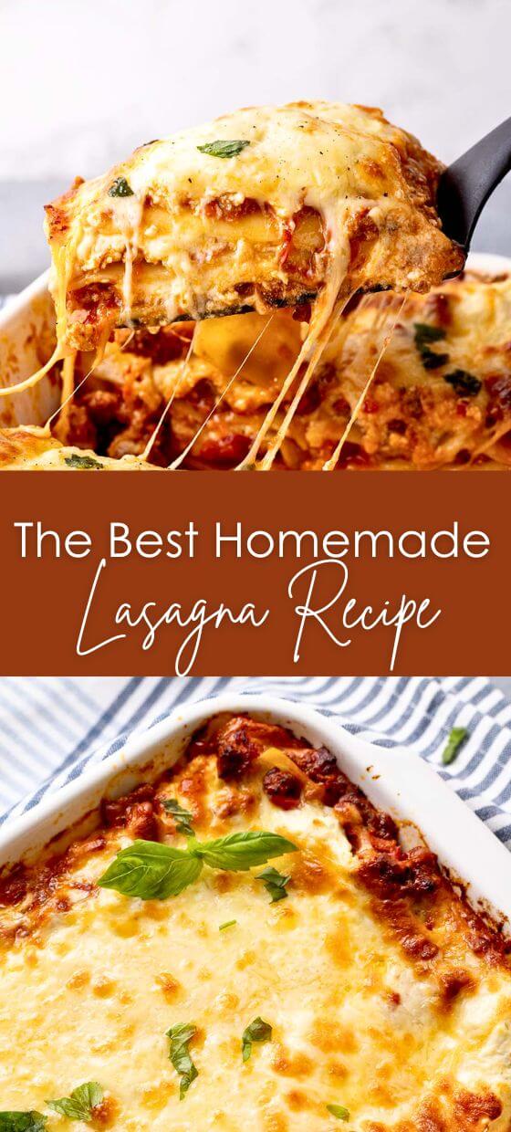 The Best Homemade Lasagna Recipe - Yummy and fully