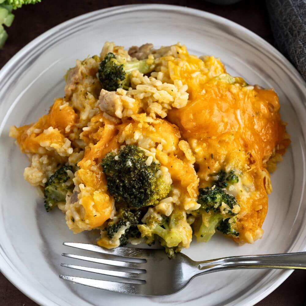 Quick Prep Cheesy Chicken Broccoli Rice Bake - Yummy and fully