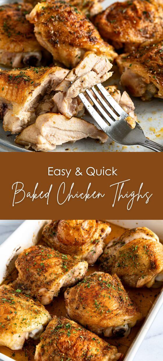Easy & Quick Baked Chicken Thighs - Yummy and fully