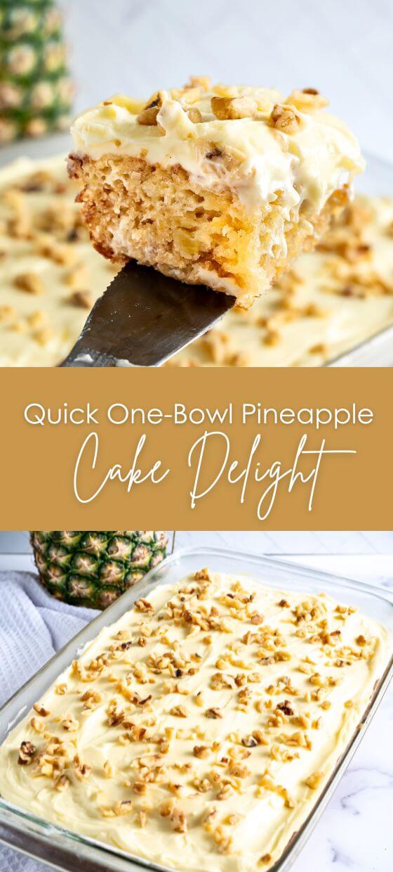 Quick One-Bowl Pineapple Cake Delight - Yummy and fully