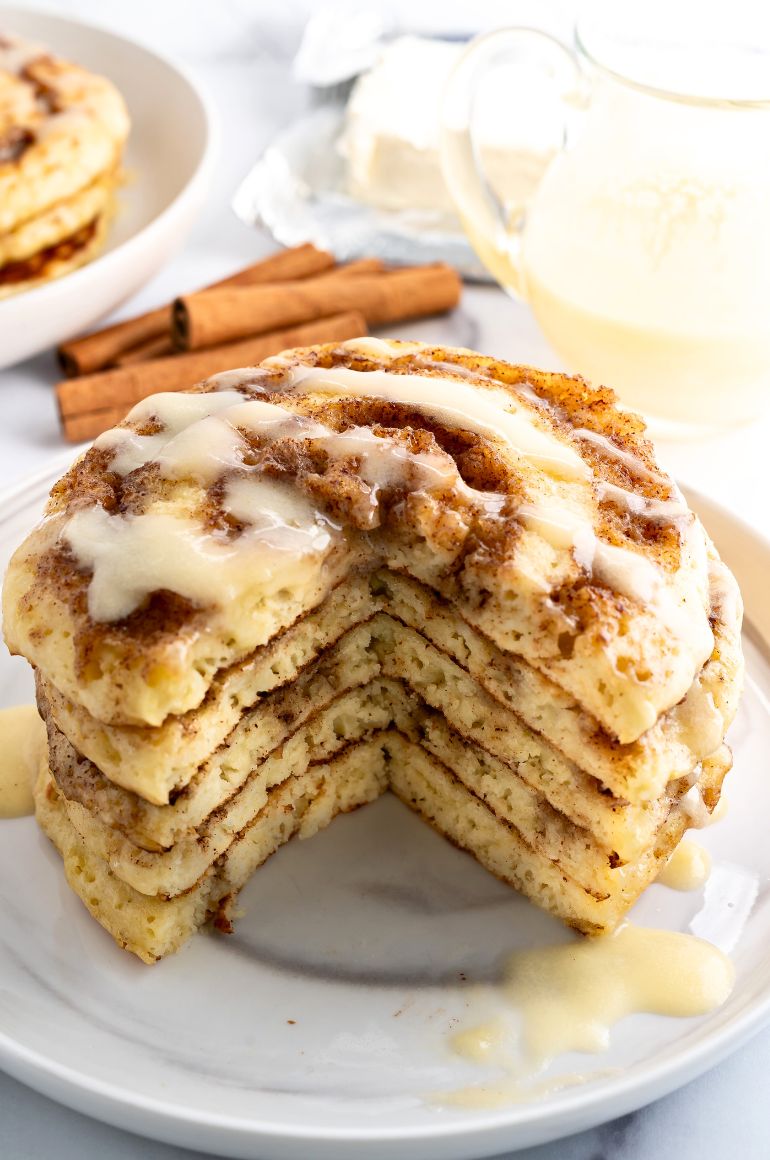 Quick Cinnamon Roll Pancake Recipe - Yummy And Fully