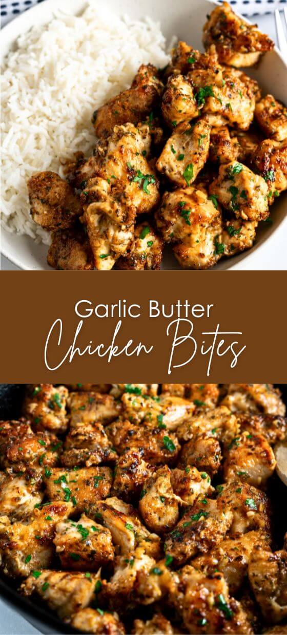 15-Minute Garlic Butter Chicken Bites: Easy One-Pan Recipe - Yummy and ...