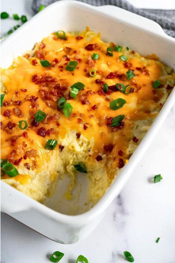 Easy Loaded Mashed Potato Casserole