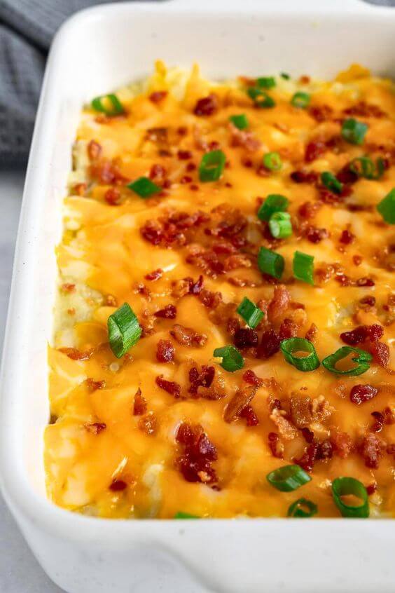 Easy Loaded Mashed Potato Casserole