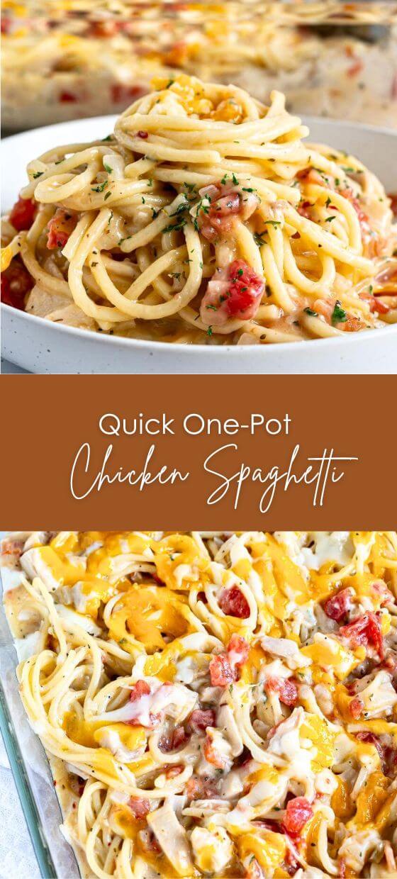 Quick One-Pot Chicken Spaghetti - Yummy and fully